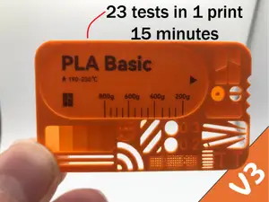 Filliment card with 23 tests -- 15 MINUTE PRINT!