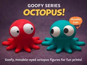 GOOFY SERIES – OCTOPUS Movable Eyes NOAMS