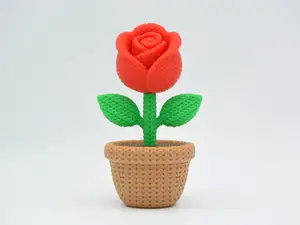 Knitted Rose - Valentine's Day