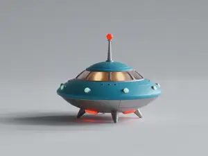飞碟-交通工具幼儿认知百科-儿童涂色过家家玩具