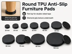 TPU Anti-Slip Furniture Pads - Round 20–100 mm Set