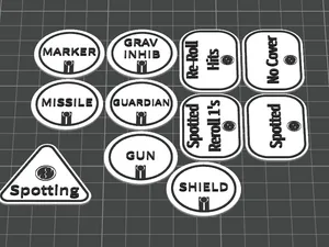 Tau Drone and Effects Tokens