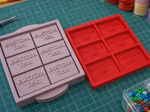 6-Cavity Custom Text Soap Mold for Silicone Molds