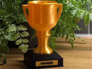 Modern Trophy with Text
