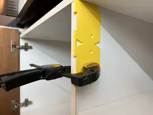 Blum hinge plate jig. Easy to clamp