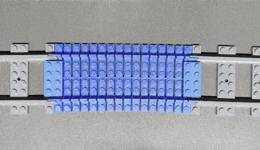 flexible rail compatible with bricks railway