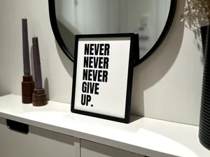 "Never Give Up" Motivational Wall Poster