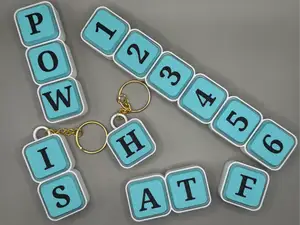 Letter and number chain fidget clickers & keychain