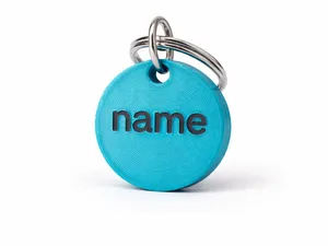custom circle keychain