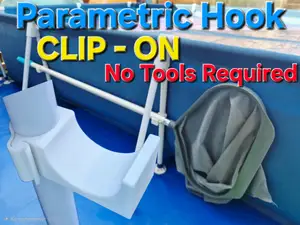 CLIP ON Halter für Pool-Kescher - Parametrisch