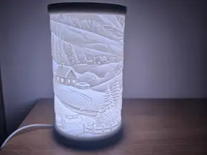 Lithophane Lampe Winterlandschaft
