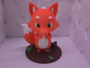 Flauschfuchs Figur auf Base