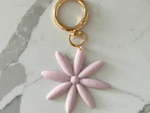 Pink Delicate Flower Keychain