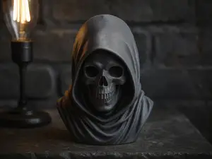 Skull Death Bust — Gothic Statue