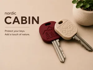 Nordic Cabin Key Cover