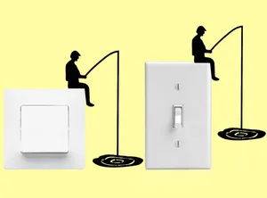Fishing man light switch design