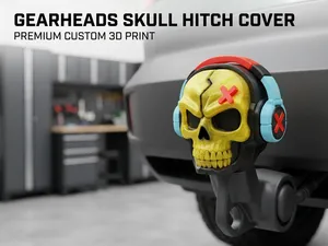 Angry Skull Tow Hitch Cover V2