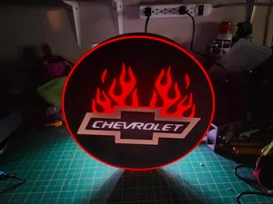 Chevy Flames Light Box