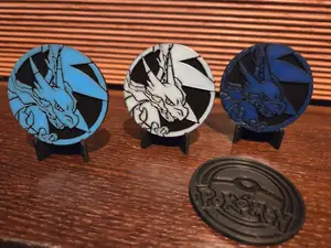 POKEMON MEGA CHARIZARD X EX COIN MÜNZE TCG 