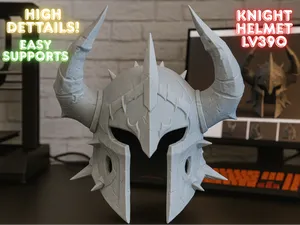 Helmet medieval with horns