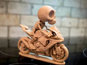 "Chill" Skeleton - Bone Rider Motorcycle