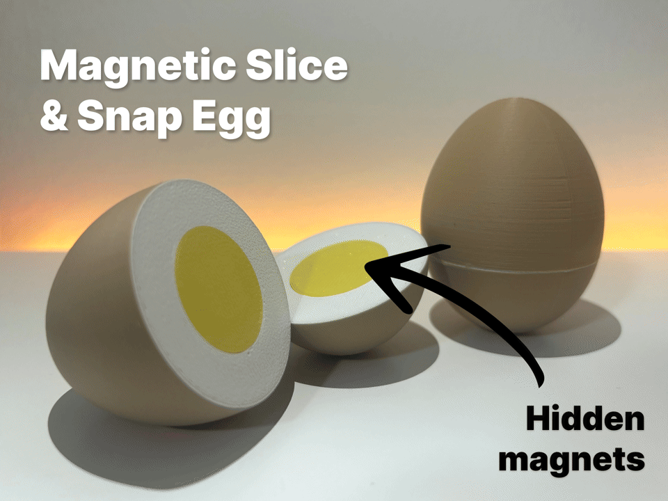 Magnetic Slice & Snap Egg