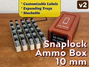 Snaplock 10mm Ammo Box + Expanding Tray