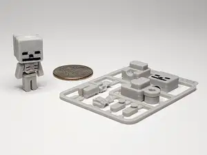 Minecraft-inspire Skeleton Minifigure Kit/Keychain