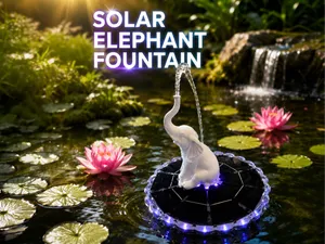 Solar Elefanten Fontäne für Gartenteich