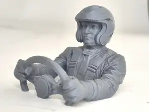 Car driver model upper part w. steering wheel 1:10