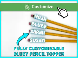 Bluey Font Customizable Pencil Topper Generator