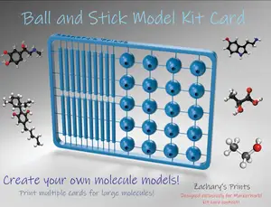 Chemistry Ball and Stick Model Kit Card