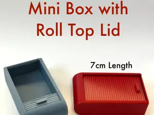 Mini Box with Sliding Roll Top Lid