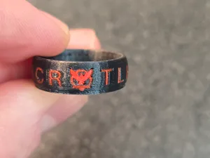 Eagle Scout ring (rounded) with scout law(letters)