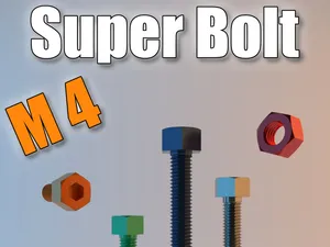 M4 SUPER BOLT with nut and perfect fit