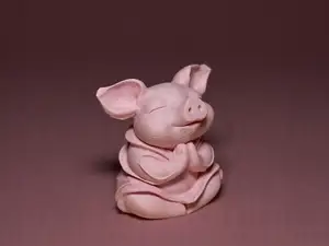 Cute Meditating Piglet