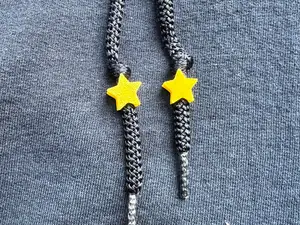 Star Drawstring beads for 3.5-4mm ended drawstring