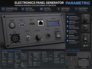 Parametric Electronics Panel Generator - OpenSCAD