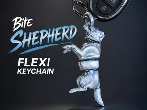 Bite Shepherd Flexi Keychain | Articulated Dog