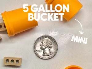 Mini 5 Gallon Bucket | 1:12 Scale | CyberBrick