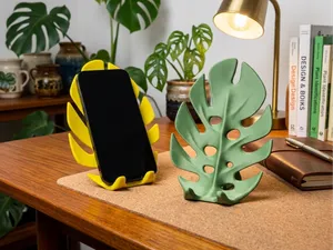 Monstera Leaf Flow Phone Stand