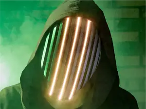 Cyberpunk Mask - Wearable with Battery-Power LEDs