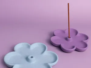 porta incienso sahumerio con forma flor margarita