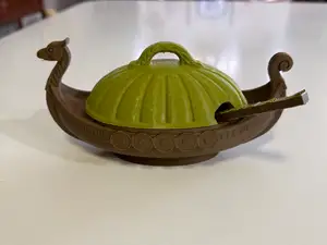 Viking Ship Sugar Bowl with Spoon