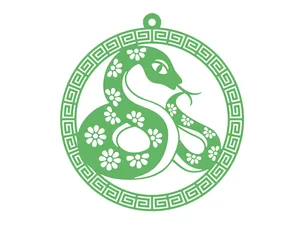 Chinese Zodiac Snake Christmas Tree Ornament