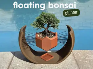 Floating Bonsai Planter • Suspended Filament