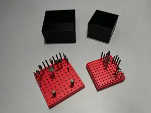 100孔打磨头收纳盒|80×80mm·2.7/3.5mm孔径