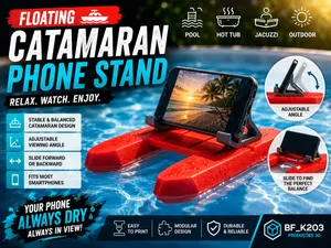 Floating Catamaran Phone Stand for Pool & Hot Tub