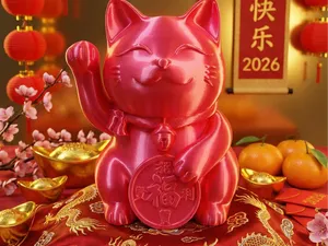 Chat Chinois Porte-Bonheur 2026