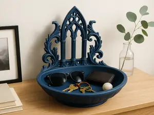 Gothic Arch Catchall Bowl – Ornate Entryway Tray
